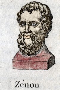 Zenon z Cition (w. 335 - w. 264 pne), filozof grecki. grawerunek z 1822 roku. autorstwa Unknown artist