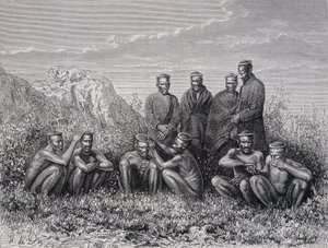 Zulu Cafres (plemię Ring-Kop) autorstwa Unknown artist
