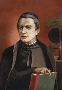 portret Angelo Secchi, włoskiego astronoma (1818 - 1878), twórcy spektroskopii. na podstawie znanych mężczyzn i kobiet. Barcelona 1877. autorstwa Unknown artist