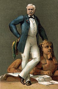 portret Ferdynanda de Lesseps (1805-1894), francuskiego dyplomaty i administratora, z 1885 r. autorstwa Unknown artist
