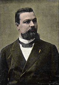 portret Gerarda Encausse, znanego jako papus okultysta, współzałożyciela Zakonu Martynistów (1865-1916). autorstwa Unknown artist