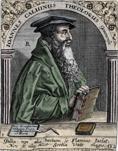 portret Jana Kalwina (1509-1564), francuskiego reformatora religijnego i pisarza. autorstwa Unknown artist
