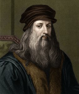 portret Leonarda de Vinci (1452-1519) (Leonardo da Vinci), włoskiego malarza. autorstwa Unknown artist
