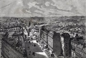 Wielkie Dzieła Haussmanna - Przemiany Paryża w okresie II Cesarstwa, Paris Haussmannien (bulwar, prace Haussmanniena) - Le piercing de rue Etienne Marcel- od rue Turbigo do Place des Victoires - grawer w „Le journal illustrious”” 1 autorstwa Unknown artist