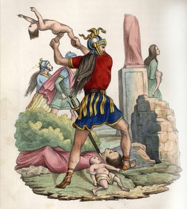 Wandalowie zajęli Kartaginę w 439 r. w „Starożytnej i nowoczesnej Algierii” Léona Galiberta. Wydanie włoskie w kolorze 1846. autorstwa Unknown artist