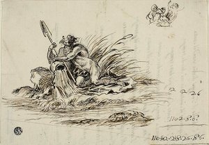 Recto: Bóg rzeki; verso: sonet Santi Rinaldiego