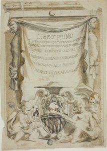 Projekt strony tytułowej podręcznika gry na gitarze autorstwa Ferdinando Valdambriniego autorstwa Unknown Italian