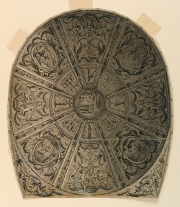 Rysunek, projekt sufitu: Dekoracja dla teatru, ok. 1790 r. autorstwa Unknown artistUnknown artist