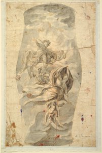 Rysunek przedstawiający sufit z Apollem, ok. 1780 r. autorstwa Unknown artistUnknown artist
