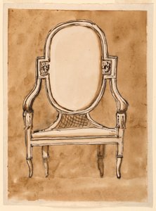 Rysunek, krzesło, 1780-90