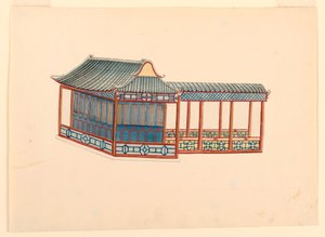 Rysunek, pawilon chinoiserie, 1815-22 autorstwa Unknown artistUnknown artist