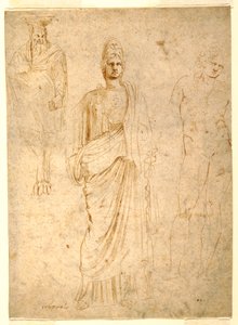 Rysunek, Postacie klasyczne, ok. 1550 r. autorstwa Unknown artistUnknown artist