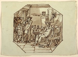 Rysunek, Cornelia, Matka Gracchi, Palazzo Cavina, Faenza, 1816 r. autorstwa Unknown artistUnknown artist