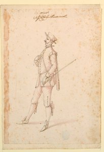 Rysunek, projekt kostiumu: Kapitan baletu, ok. 1720 r. autorstwa Unknown artistUnknown artist
