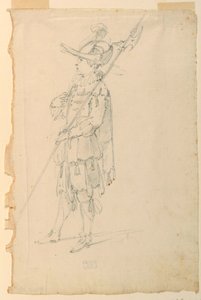 Rysunek, projekt kostiumu: Halabardnik do baletu, ok. 1720 r. autorstwa Unknown artistUnknown artist