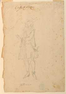 Rysunek, projekt kostiumu: Człowiek świata w balecie, ok. 1720 r. autorstwa Unknown artistUnknown artist
