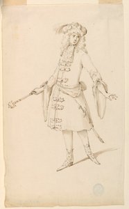 Rysunek, projekt kostiumu: Szlachcic, król lub książę w balecie, ok. 1720 r. autorstwa Unknown artistUnknown artist