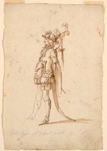Rysunek, projekt kostiumu: Strona do baletu, ok. 1720 r. autorstwa Unknown artistUnknown artist