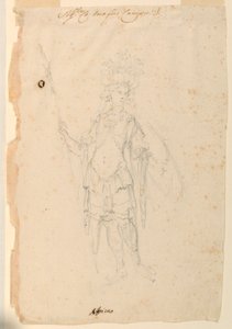 Rysunek, projekt kostiumu: Afryka dla baletu, ok. 1720 r.