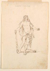 Rysunek, projekt kostiumu: Heroiczna siła w balecie, ok. 1720 r. autorstwa Unknown artistUnknown artist