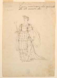 Rysunek, projekt kostiumu: Poezja dla baletu, ok. 1720 r. autorstwa Unknown artistUnknown artist