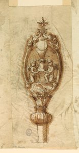 Rysunek przedstawiający herb orszaku procesyjnego, 1600-1650 autorstwa Unknown artistUnknown artist