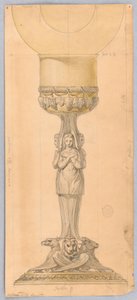 Rysunek, projekt kielicha, 1825-1850