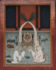 Maharao Kishor Singh z Kota świętuje festiwal religijny autorstwa Unknown artistUnknown artist
