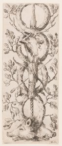 Druk, Ornamenty lub Groteski (Groteskowy ornament), ok. 1653 r. autorstwa Unknown artistUnknown artist