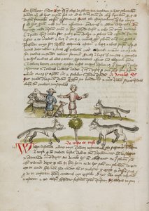 Pasterz z psem i trzodą; Człowiek przeganiający wilka autorstwa Unknown artist