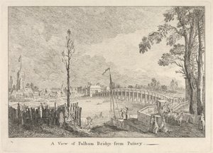 Widok na most Fulham z Putney autorstwa Unknown artist