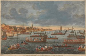 Widok Gravesend w hrabstwie Kent, z żołnierzami przechodzącymi przez Tamizę do fortu Tilbury autorstwa Unknown artist