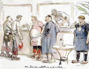 Bar w rzeźniach Villette w Paryżu. autorstwa Unknown artist