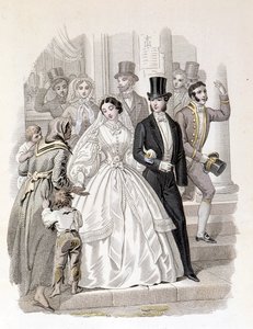 Wesele mieszczańskie, rycina z 1860 roku. autorstwa Unknown artist