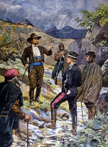 Żandarm pojmany przez bandytę z Sardynii. 1899. autorstwa Unknown artist