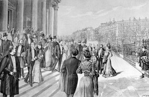 Wspaniały ślub u Madeleine w Paryżu. autorstwa Unknown artist