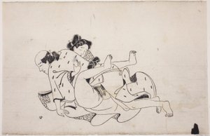 Arkusz z albumu shunga autorstwa Unknown artist