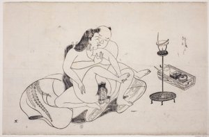 Arkusz z albumu shunga autorstwa Unknown artist