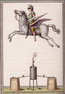 Aerostatyczna figura 6 stóp 8 cali długości, 9 stóp 6 cali wysokości wykonana przez braci Enslen (Christian Gottfried autorstwa Unknown artist