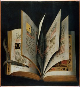 Otwarta Księga Liturgiczna - Anonim - Początek XVI wieku. - Olej na drewnie - 70,2x65 - Galleria degli Uffizi, Florencja autorstwa Unknown artist