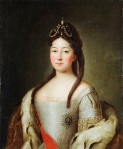 Anna Petrovna de Russie - Portret carycy Anny Pietrownej Rosji (1708-1728), córki cesarza Piotra I z Rosji, Anonim. Olej na płótnie, Ostatnia ćwierć XVIII w., Państwowe Muzeum Architektury, Historii i Sztuki, Vladimir autorstwa Unknown artist