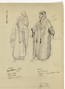 Arabski mężczyzna, kobieta i dziecko autorstwa Unknown artist