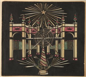 Arcade z wężami i fajerwerkami autorstwa Unknown artist