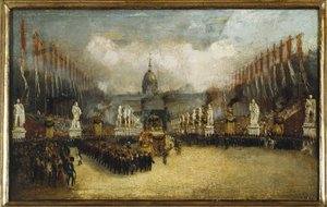 Przybycie prochów Napoleona na esplanadę des Invalides, 15 grudnia autorstwa Unknown artist