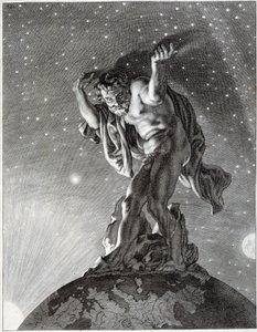 Atlas podtrzymujący niebo. autorstwa Unknown artist