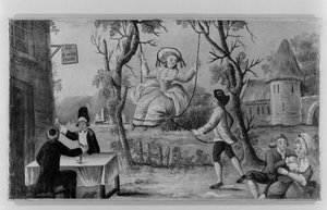 "Za trzy zjednoczone zakony". Znak handlarza winem. Paryż autorstwa Unknown artist
