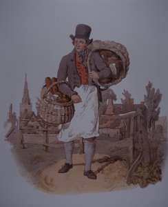 Piekarz roznoszący chleb, początek XIX w. (kolor lito) autorstwa Unknown artist