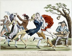 Bal: taniec wiejski - and., koniec XVIII w., Carnavalet. autorstwa Unknown artist
