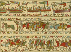 Gobelin z Bayeux. Atak normański autorstwa Unknown artist