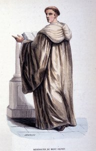 Benedictin du Mont Olivet. Rycina z albumu na zakony, Paryż autorstwa Unknown artist